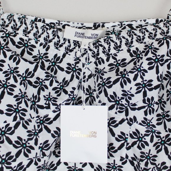 NEW Diane von Furstenberg DVF Cold Shoulder Crop Top - Picture 6 of 13